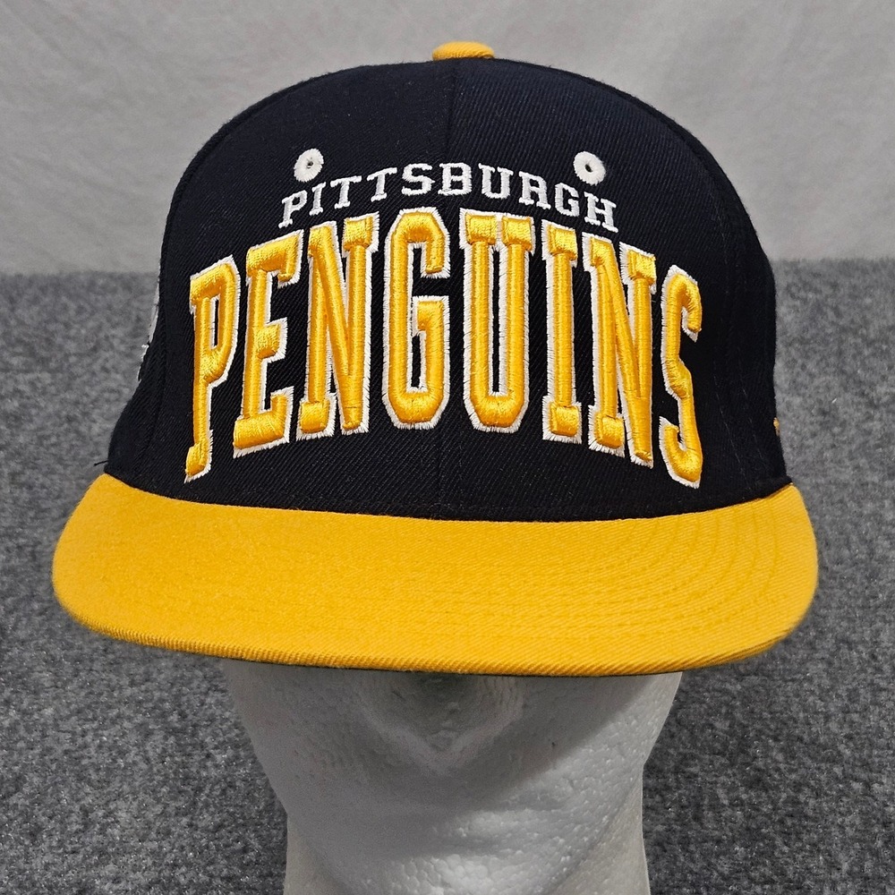 Pittsburgh Penguins Hat Mens Black Yellow Cap Zephyr Snapback NHL Hockey Fangear